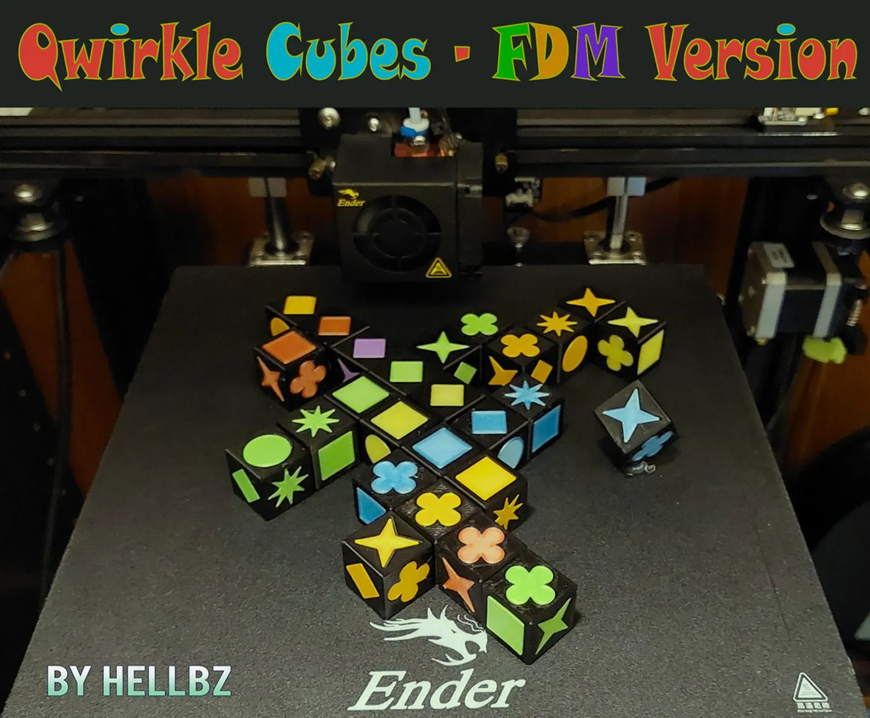 Cubos Qwirkle - Versão FDM - Preparados para K2-Plus