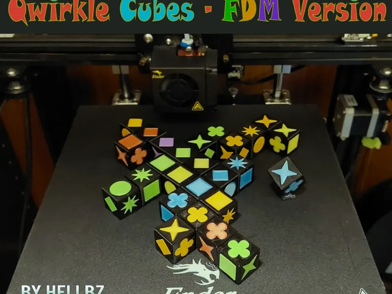 Qwirkle Kubussen - FDM Versie - K2-Plus Klaar