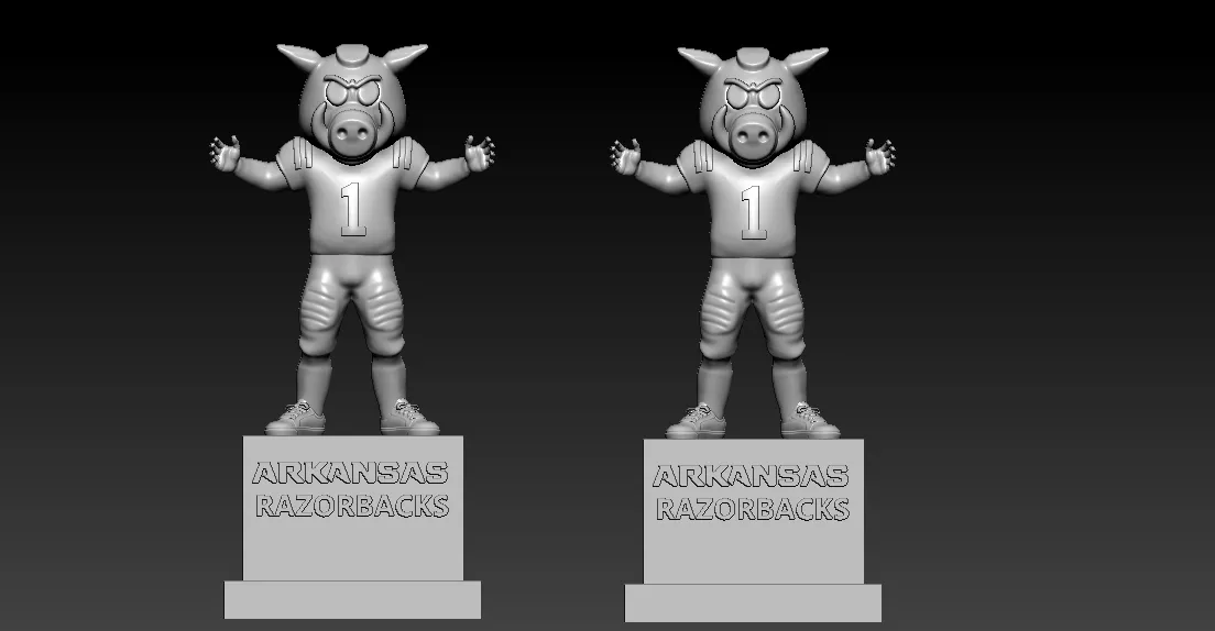 NCAA - University of Arkansas Razorbacks mascot - 3d print