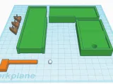juego de base de golf (ajustable) + rectas y esquinas (más barato)-1