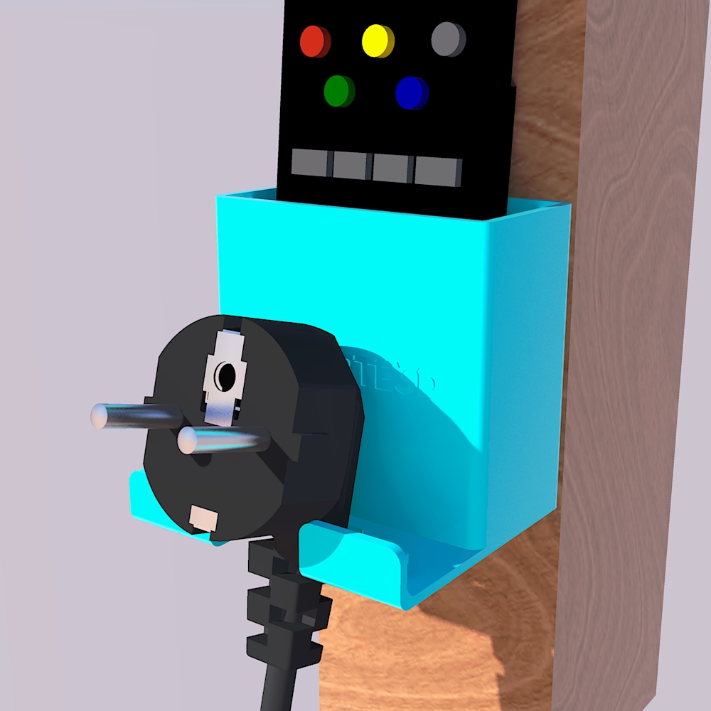 Universal Remote Holder With Phone Or Cable Hanger 3D Models Download universal-remote-holder-with-phone-or-cable-hanger-3d-models-download