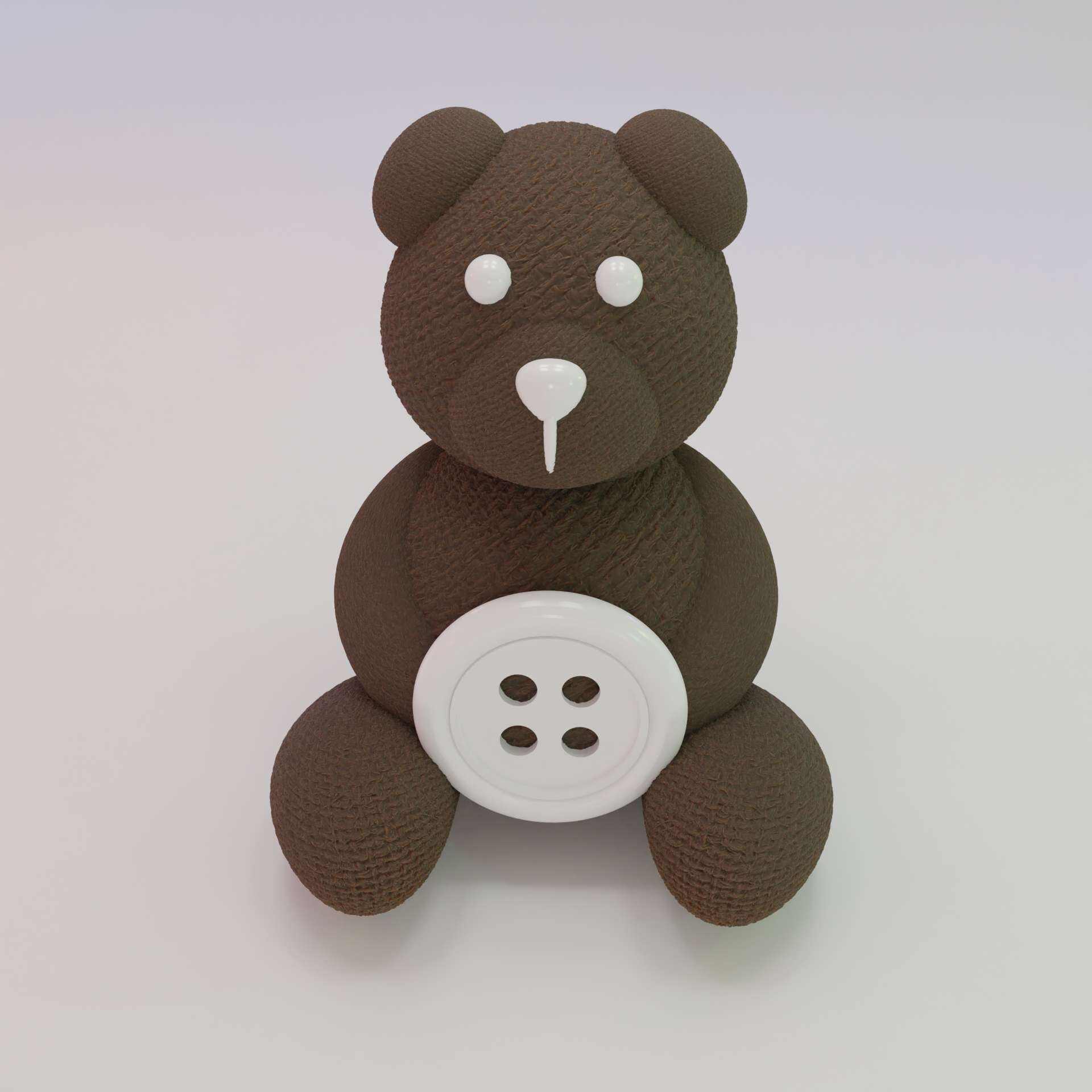 Tiny Button Teddy Bear