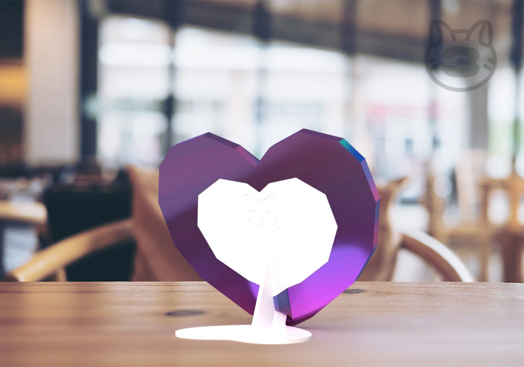 DIAMOND LOW POLY HEART FRAME