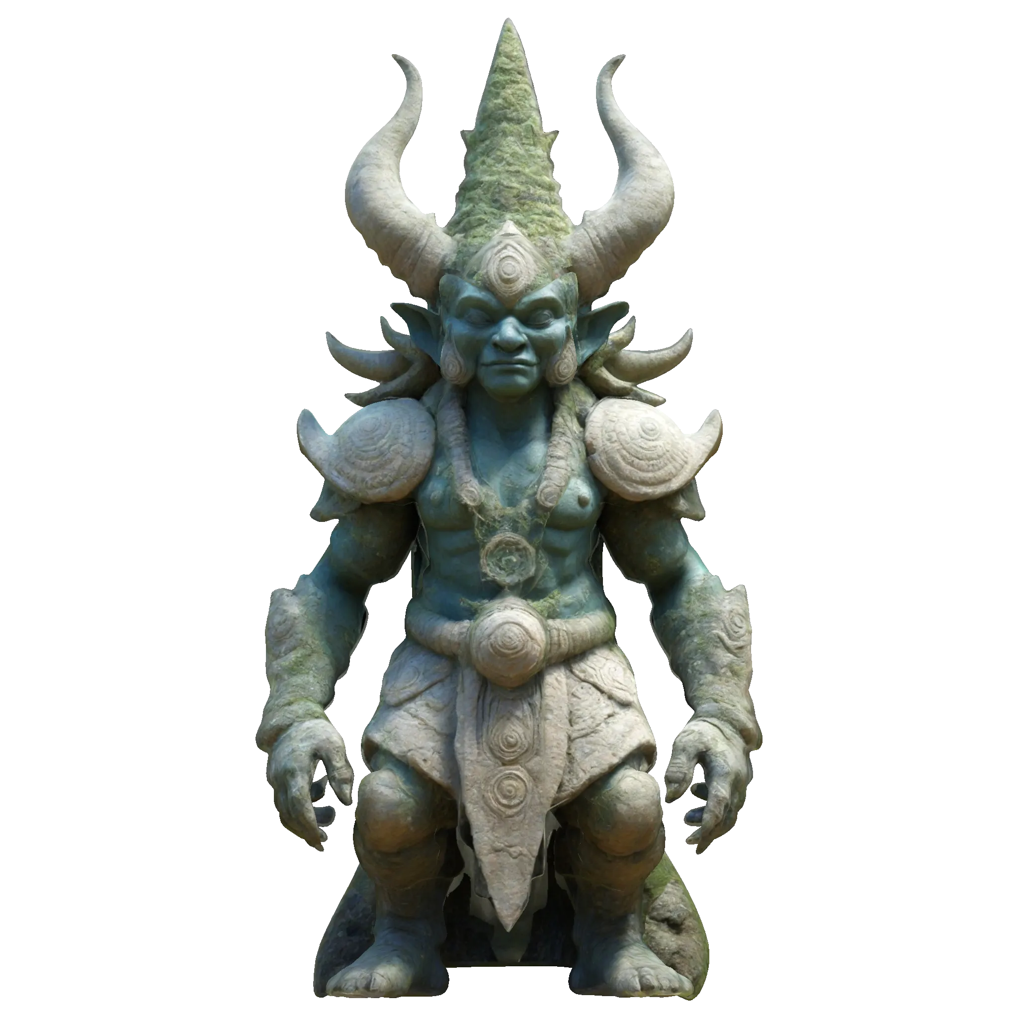 Ancient Demon Guardian Statue