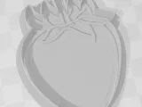 Strawberry cookie cutter and stamp-0