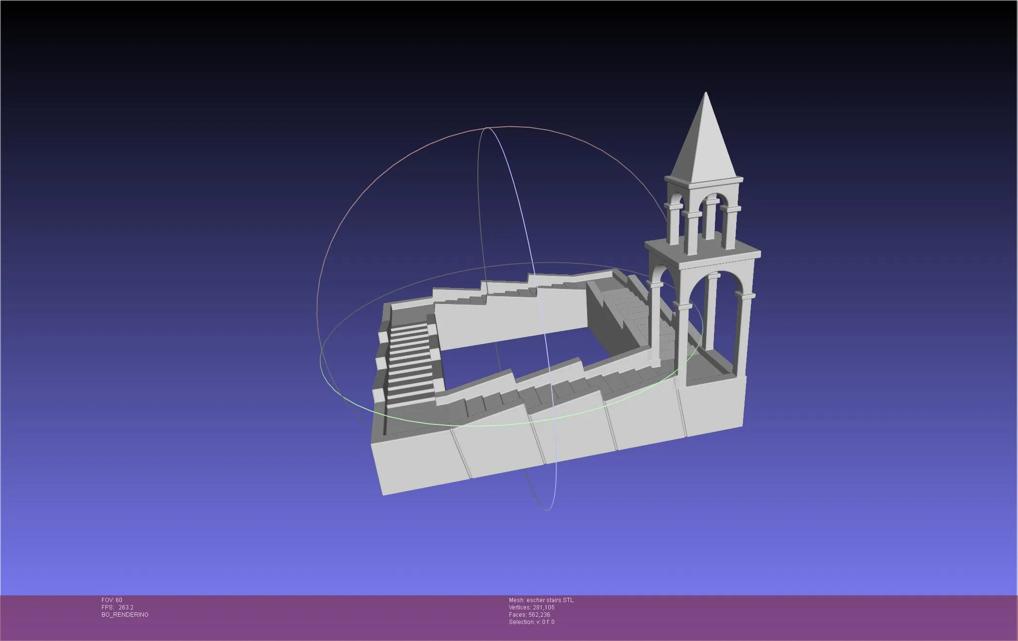 Escada 3D inspirada em Escher