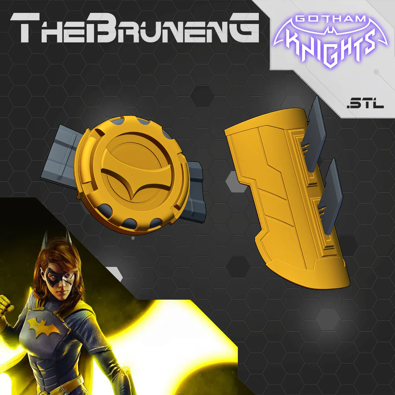 Batgirl belt buckle and bracer Gotham knights cosplay