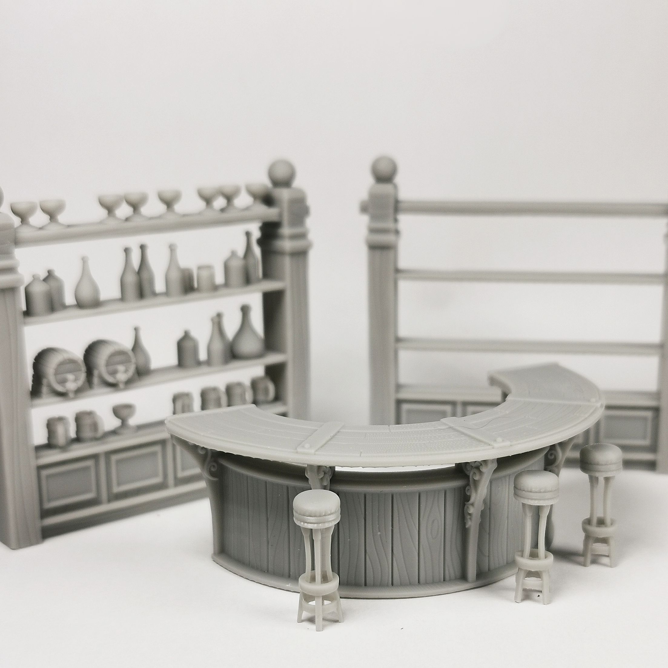 Tavern Bar, Stage & Shelves | RPG Scatter Scenery | 3D models download ...