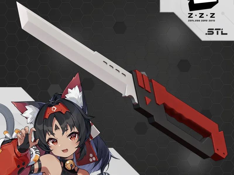 Nekomiya Mana Zenless Zone Zero ZZZ cosplay sword