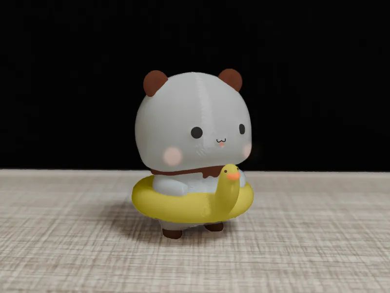 Couple Bear-Duck_Swimming ring_Yier