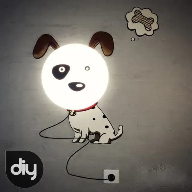 DIY Cartoon 3D Spotted Dog