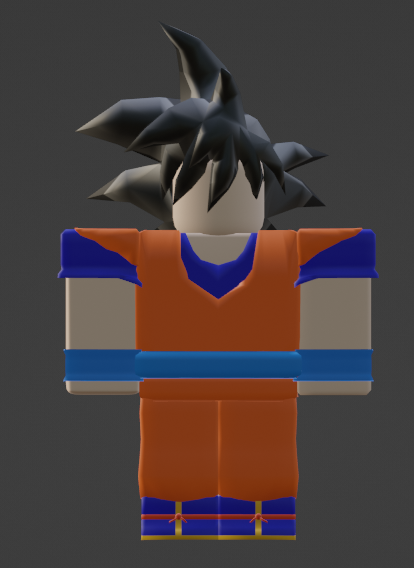 So I made a custom Goku hair in blender and exported it to roblox