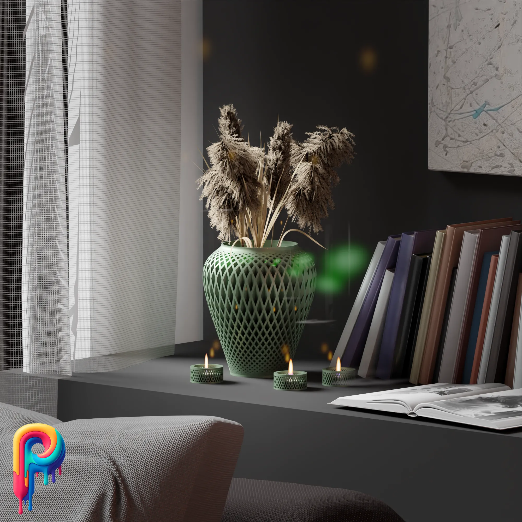 Anvora Vase & Tealight Holder Set by Polymeria