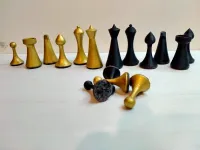 Modern Chess Set 3MFL – Sleek Minimal Pieces for 3D Printing-5