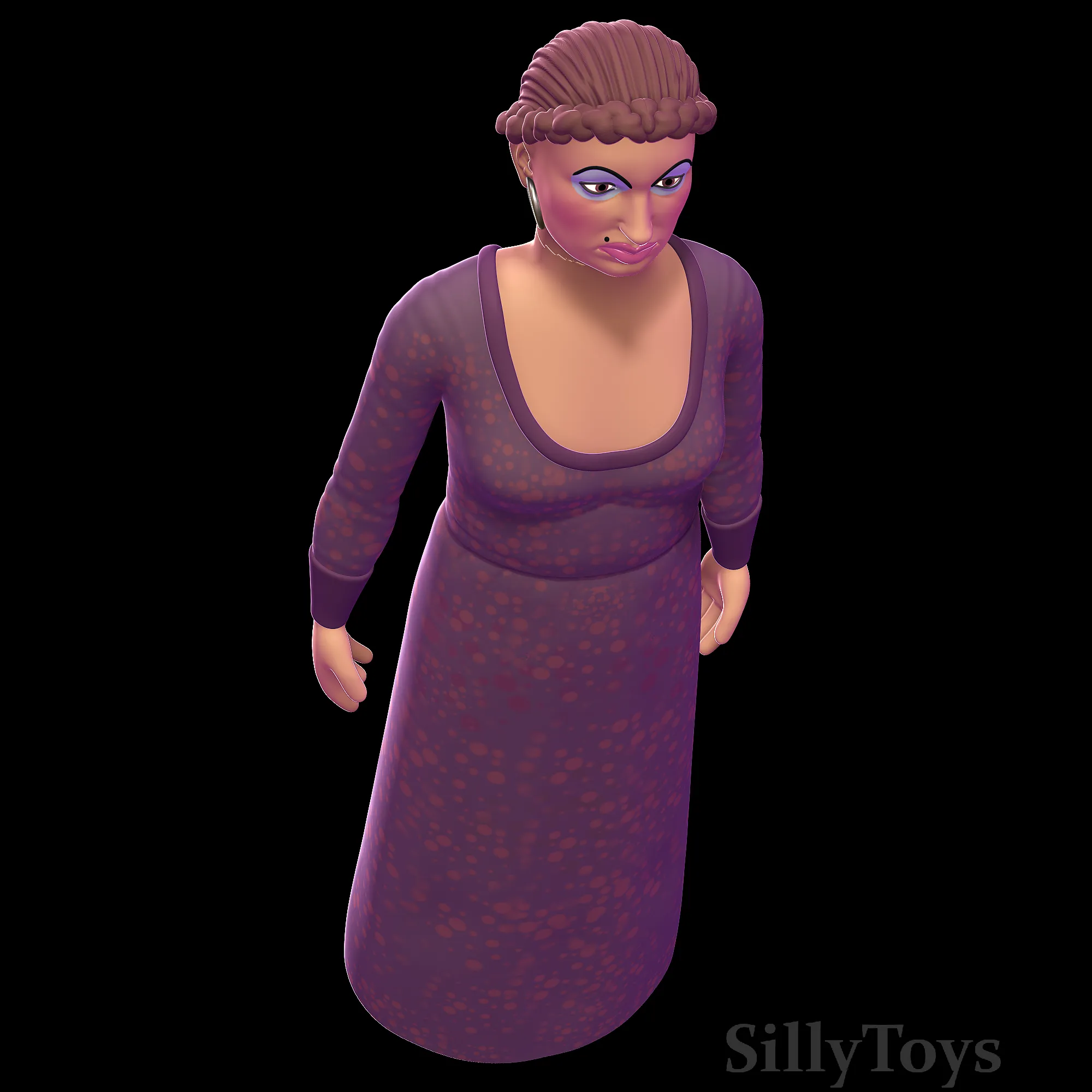 shrek character purple dress Doris