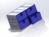 Industrial tool drawer with snap closure.-1
