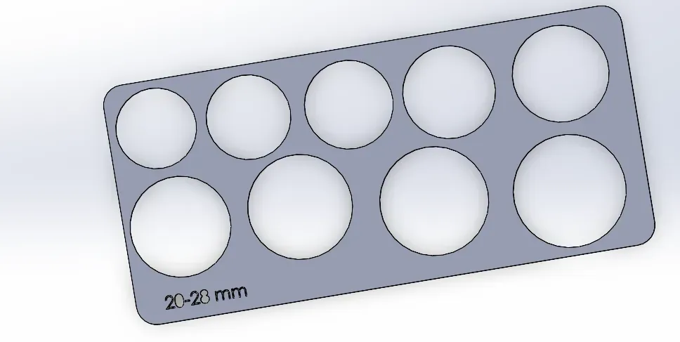 drawing circle gages 3-28mm diameter