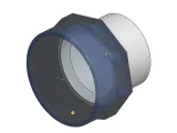 PVC fitting: female 2 1/4" threaded ID to glue on 1.5" ID-1