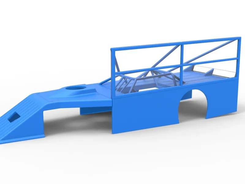 Shell of Asphalt Modified stock car with side wing 1:25