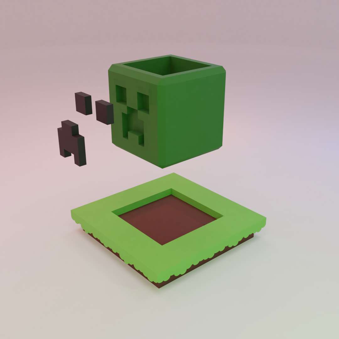Minecraft Creeper Flower Pot-1