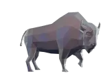 Low Poly Bison-4
