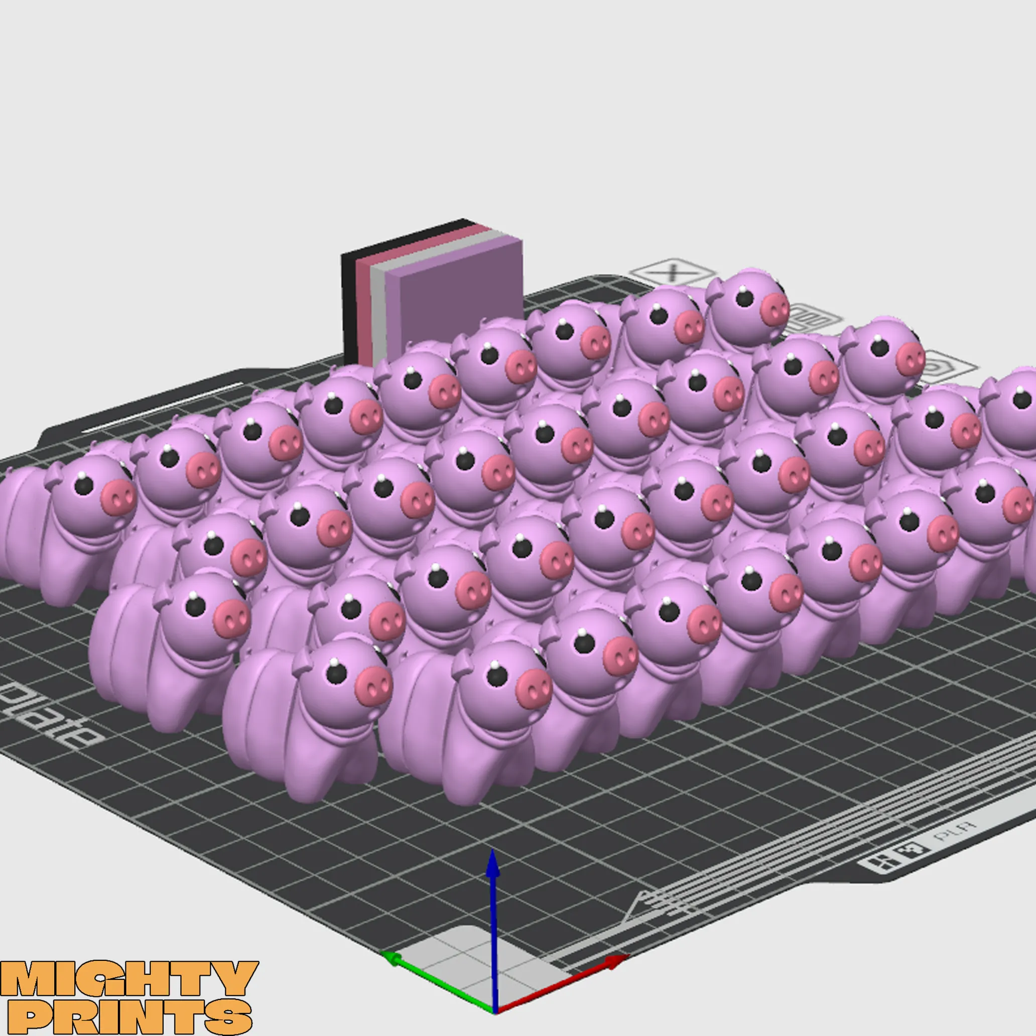 Other STL Download - TINY PIG PRINT IN PLACEby Mighty prints