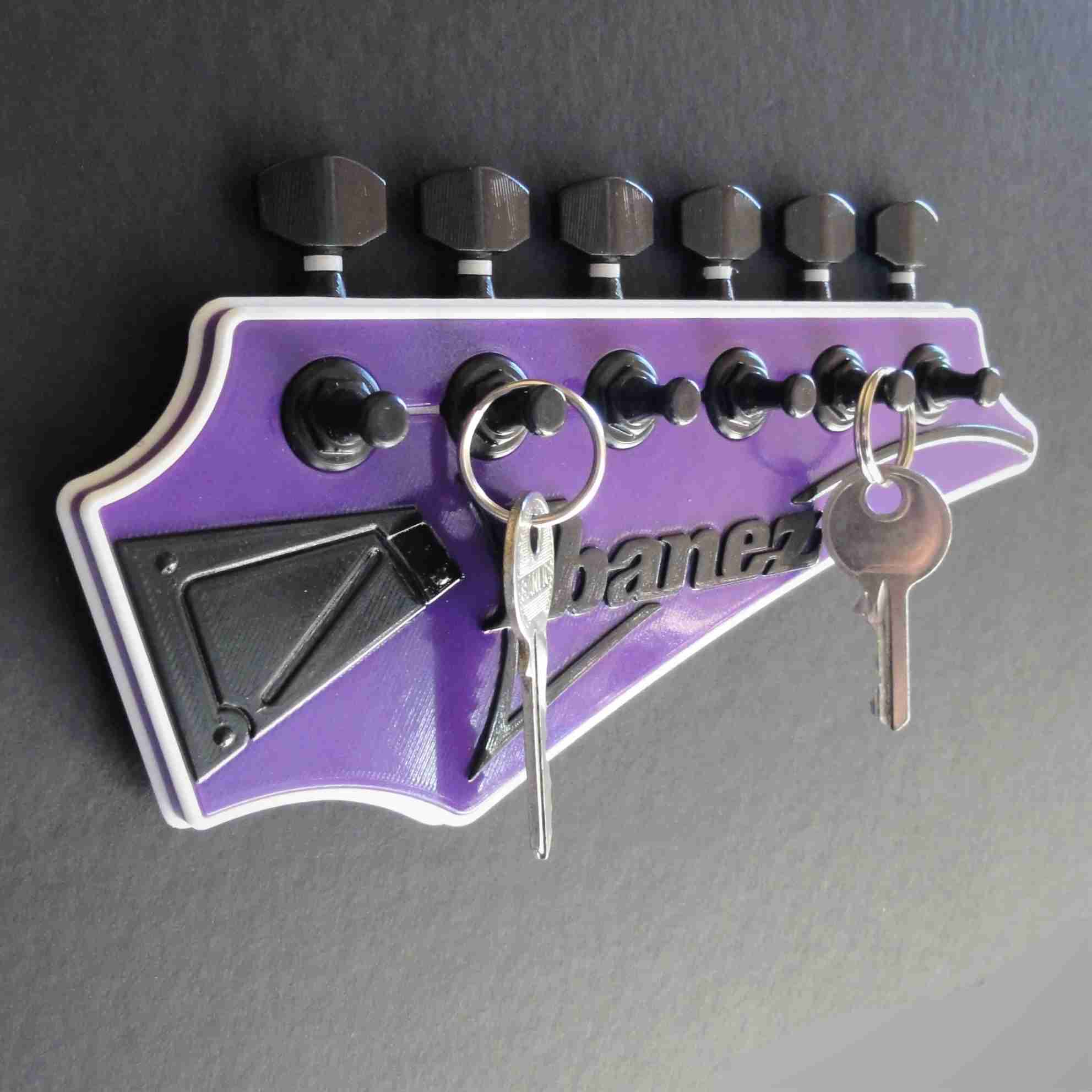 IBANEZ GUITAR HEADSTOCK KEY HANGER / WALL ART 3D models download