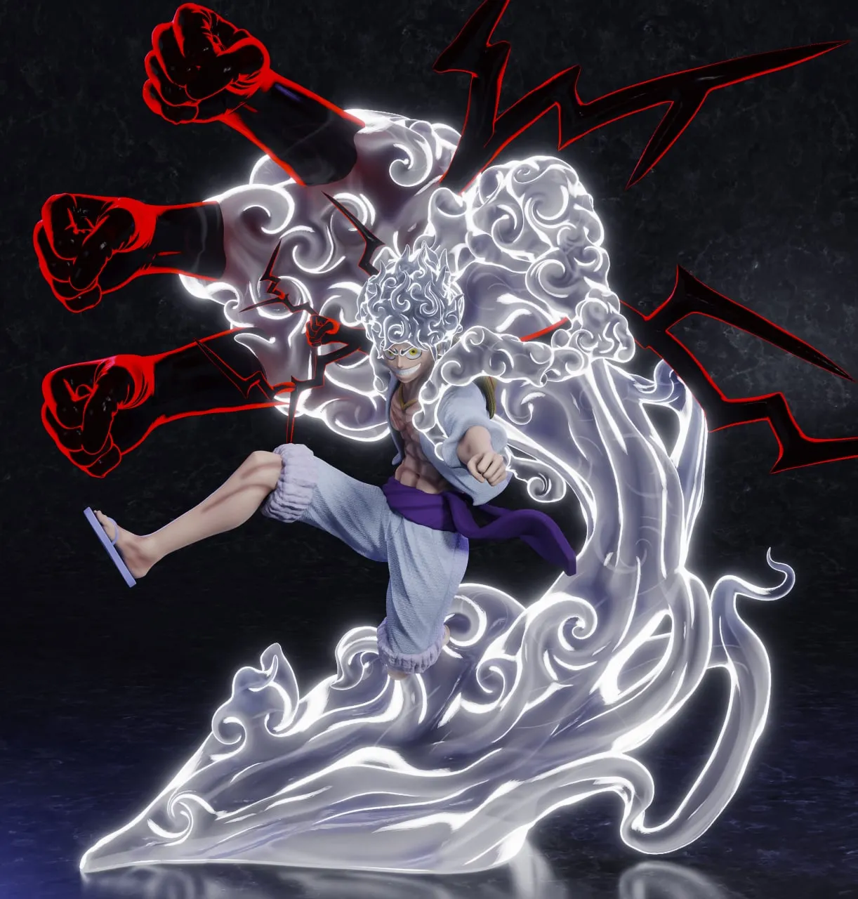 LUFFY GEAR FIVE 5 - ONE PIECE MODÈLE D'IMPRESSION 3D
