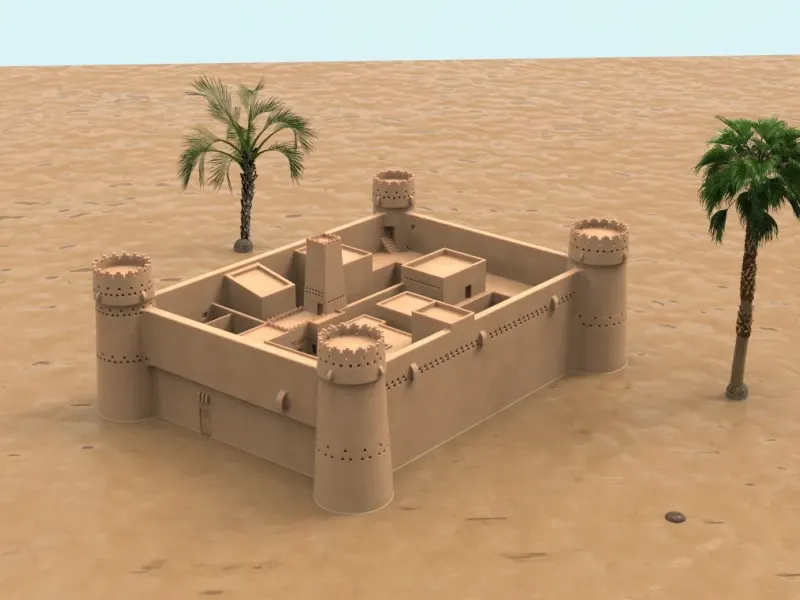 Fortezza di Masmak KSA 3D - Fortezza di Masmak, Arabia Saudita