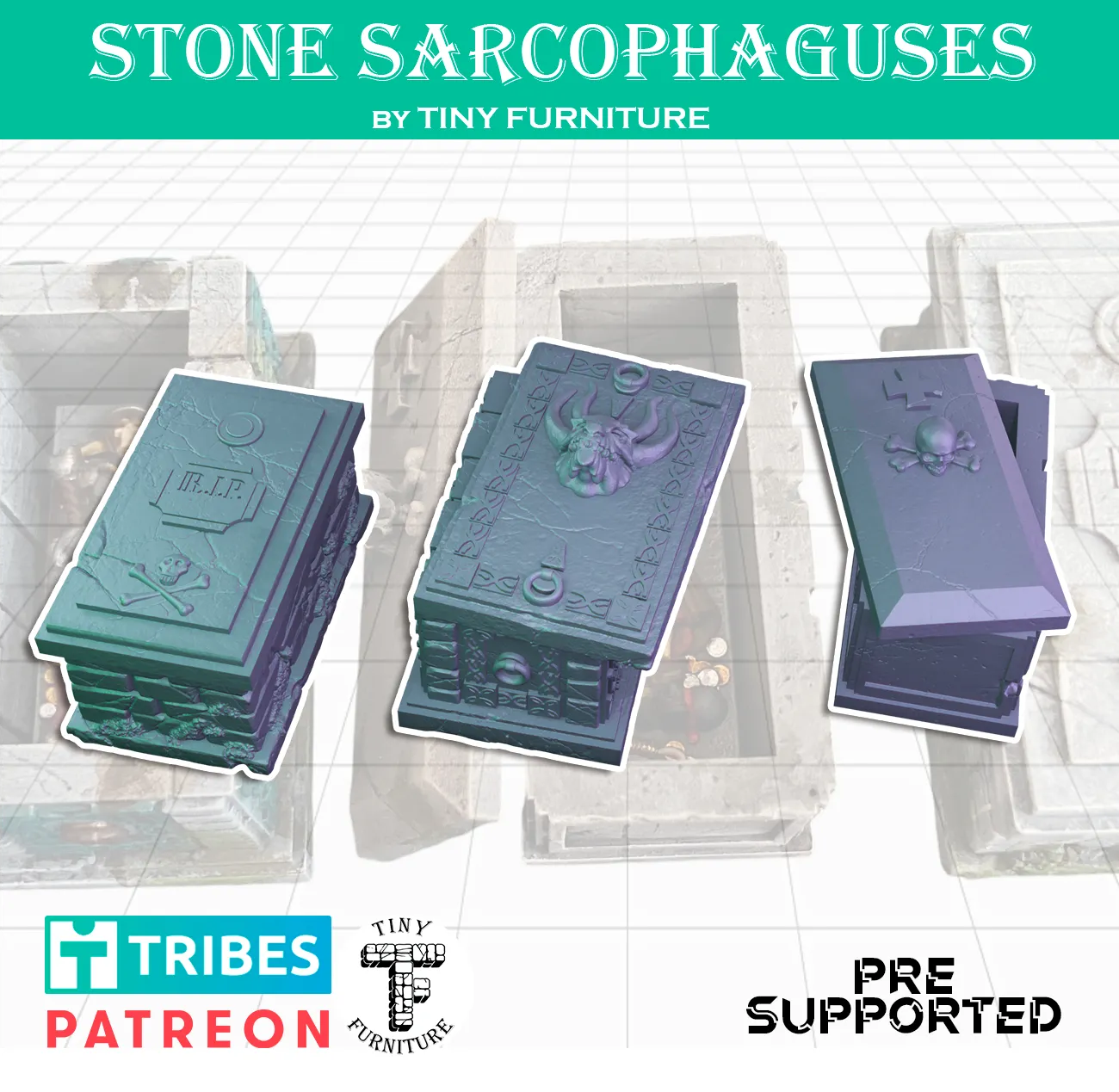 Stone sarcophaguses