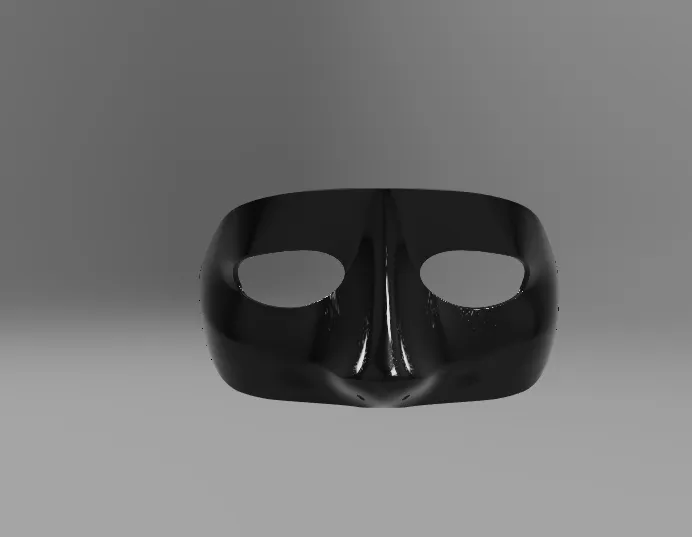Phantom Masker Zwart - Minimalistisch 3D-model