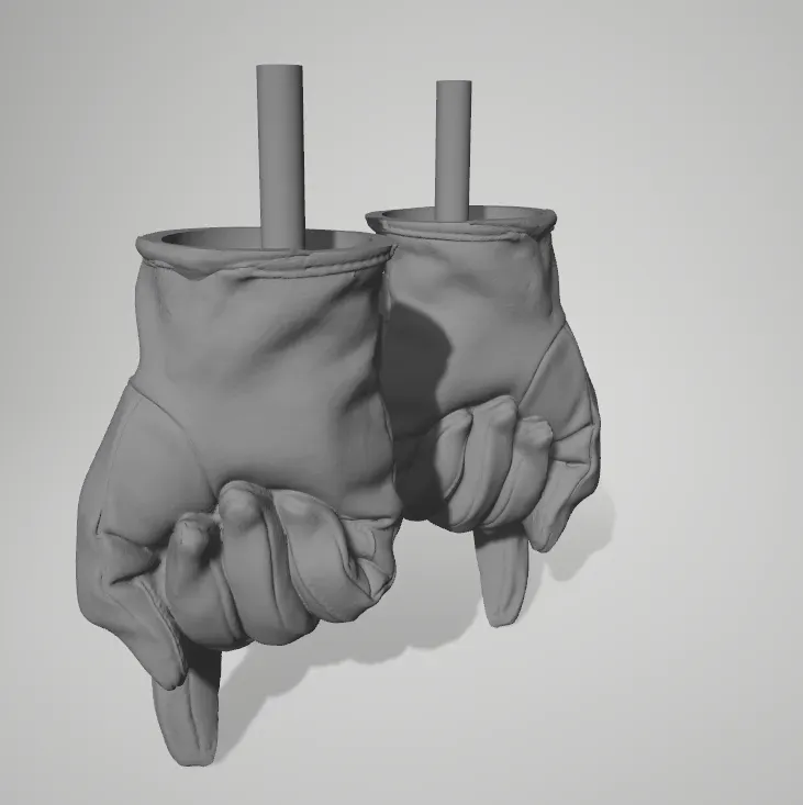 left and right hand gloves for Mcfarlane-acction figures