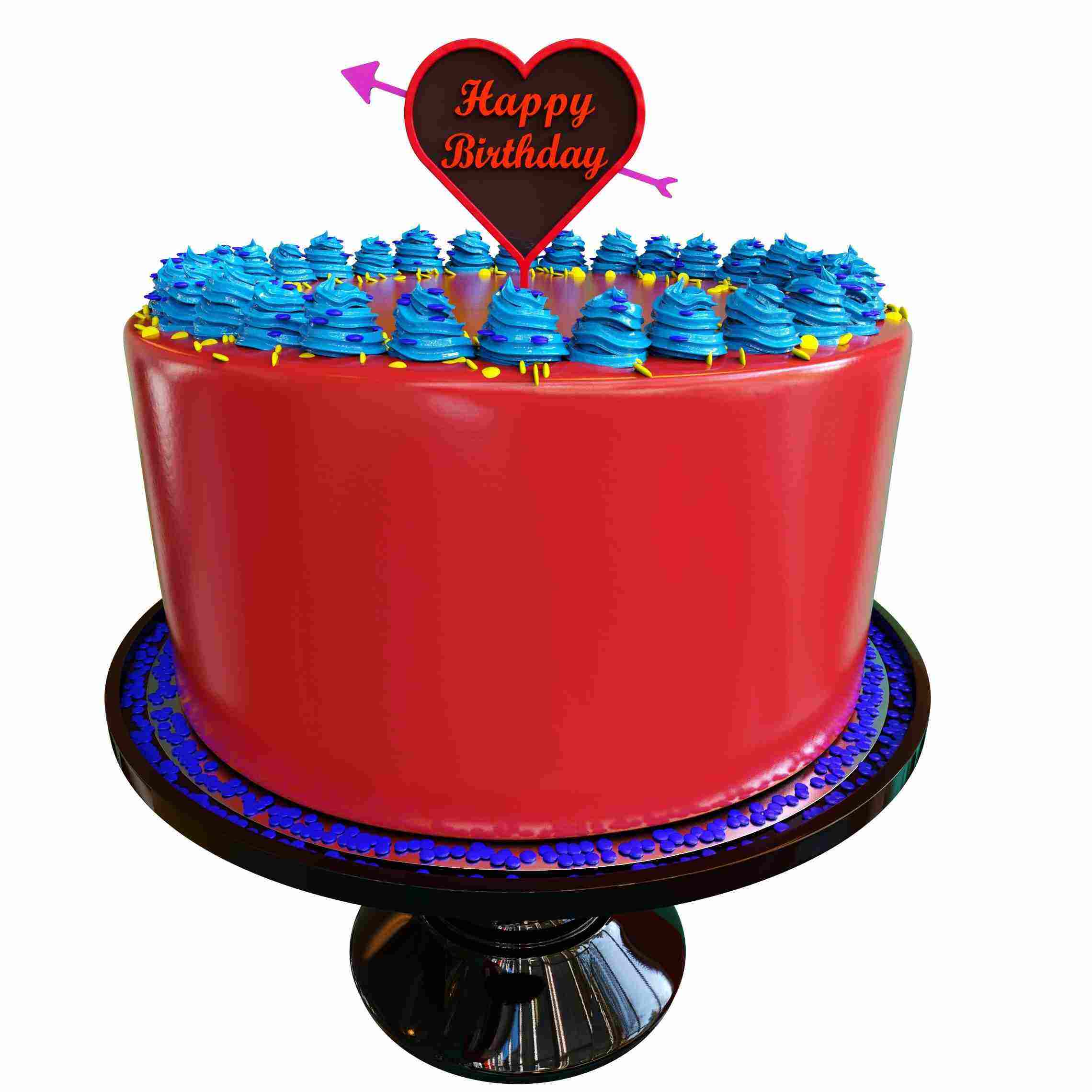 Johnny bravo cartoon network cake topper happy birthday