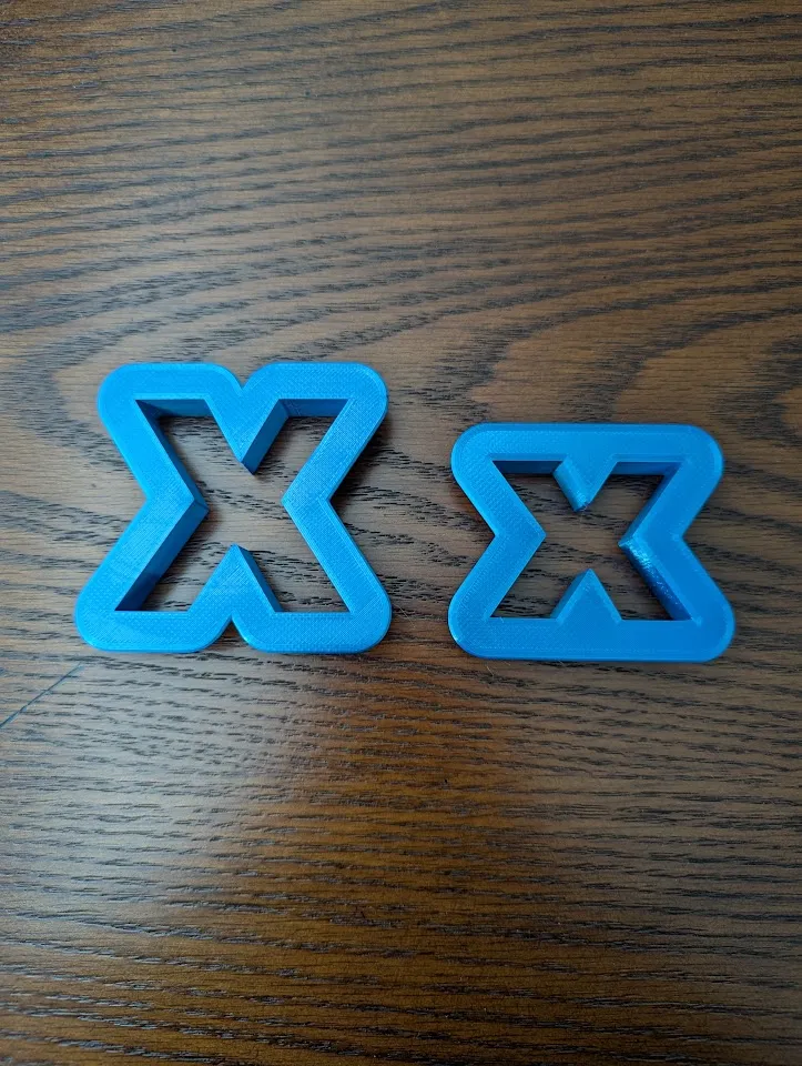 Letter X Alphabet Upper & Lower Case Cookie Cutter