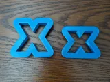 Letter X Alphabet Upper & Lower Case Cookie Cutter-0