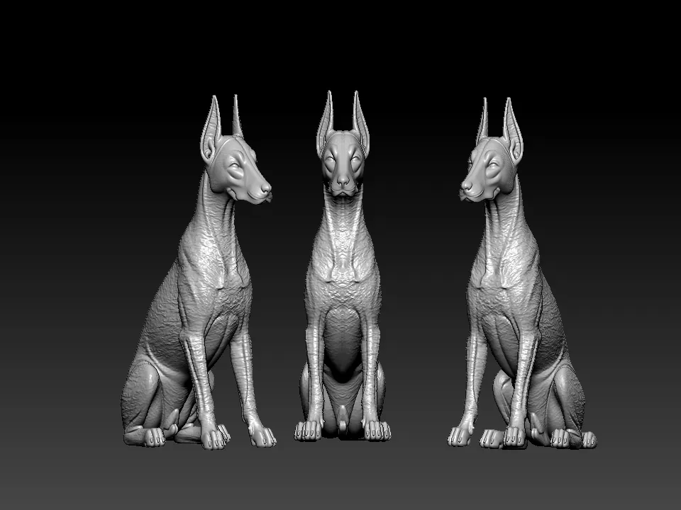 Dobermann - Doberman Pinscher model - 3D PRINT