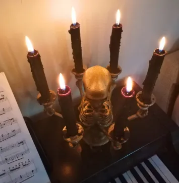 Skull Candlestick