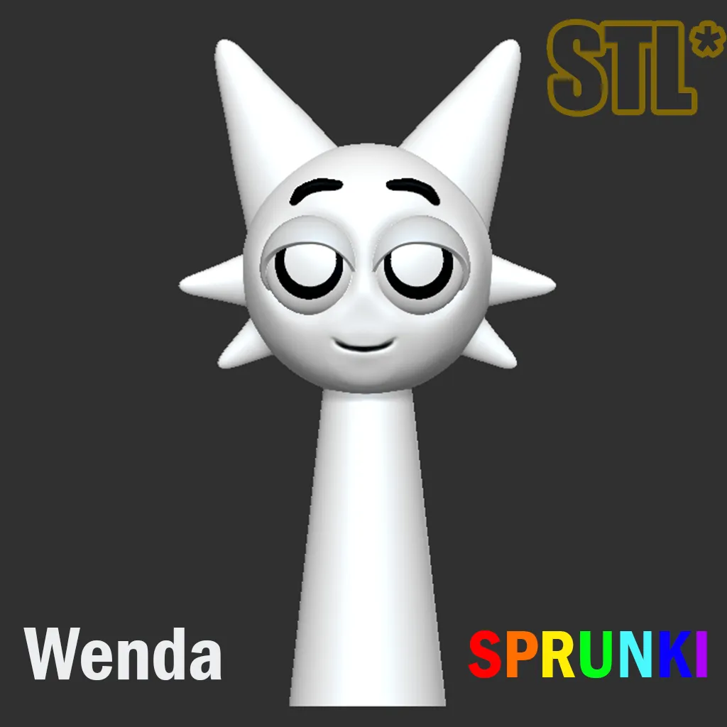 Wenda Sprunki 3D Incredibox Wenda STL 3D Character Fanart