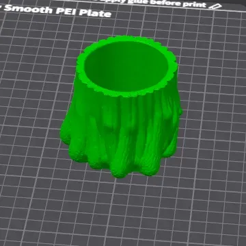 Tree trunk pot