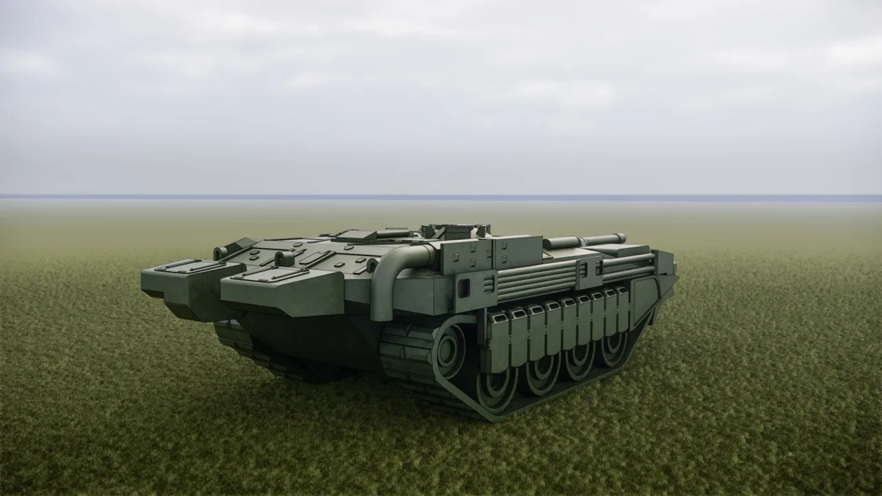 STRV-103 tank destroyer for 3d Print