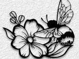 honey bee wall art honeybee home decor-0