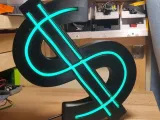 Lámpara de neón de dólar-3
