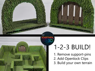 Hedge arch with functional gate - OpenLOCK system