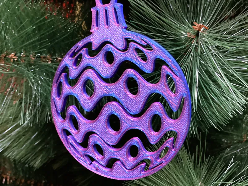 Adorno de curvas de árbol de Navidad