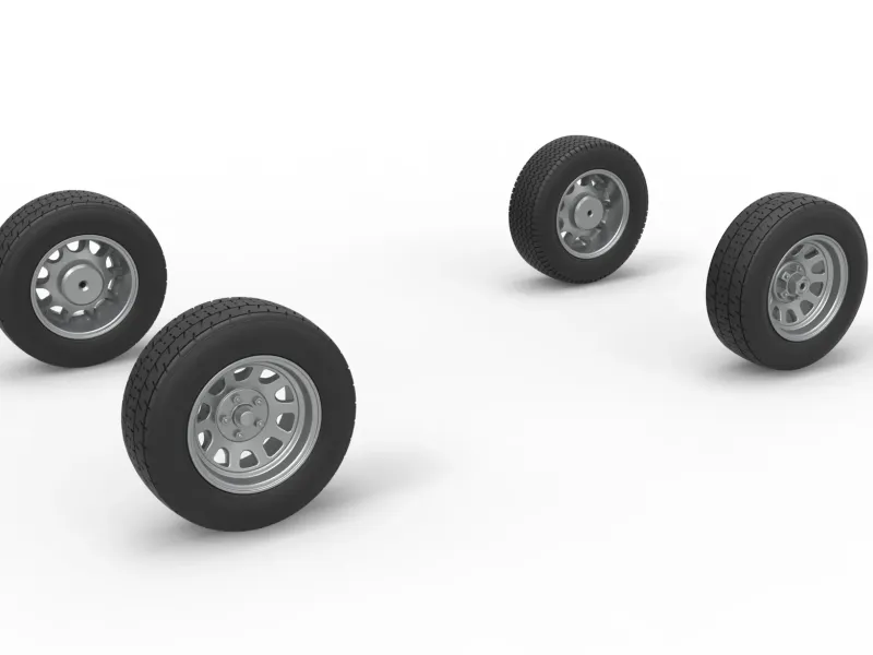 Wheel Set of New Zealand Superstock car Scale 1:25