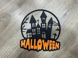 Halloween House with orange name