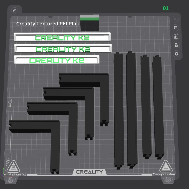 Creality K2 Plus  Lid Riser with Ventilation