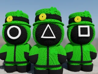 Knitted patrick Squids (cute)