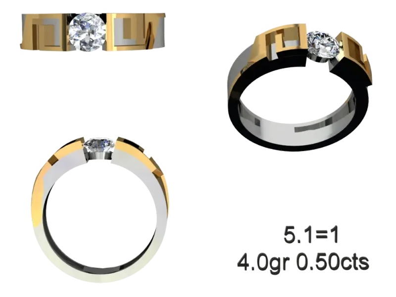 ladies soliter diamond ring