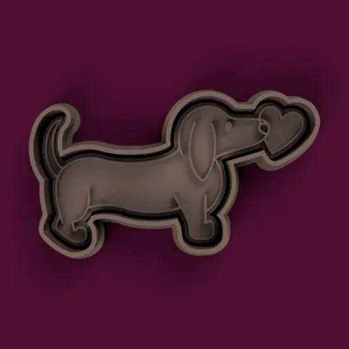 Cortante + Estampa de Perro Salchicha / Dachshund Cutter